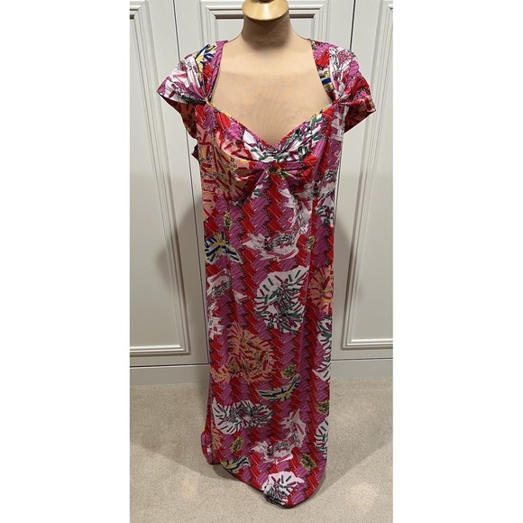 Zac Posen x Target Safety Pin Maxi Gown Dress Open Back Fishtail - Picture 3 of 10